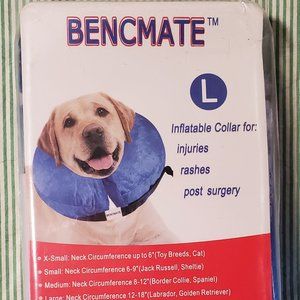 Bencmate Protective Inflatable Collar Dogs Cats Soft Pet Recovery Blue L
